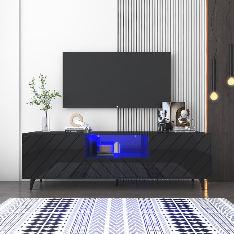 White gloss tv unit deals for 75 inch tv